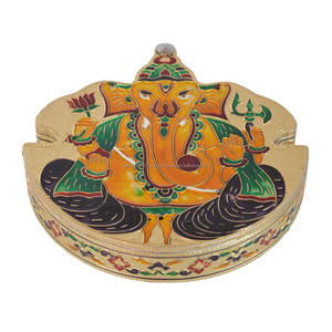Lord Ganesha-caja de Chocolate Meenakari hecha a mano con forma de Dios indio, para frutas secas - Product Image 2