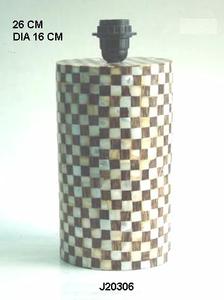 โคมไฟทรงกระบอกทำด้วยมือทำจากไม้แม่มุกฝังทองเหลืองฐานโคมไฟไฟฟ้าของตกแต่งบ้านโคมไฟตั้งโต๊ะด้านข้างทำด้วยมือ - Product Image 3