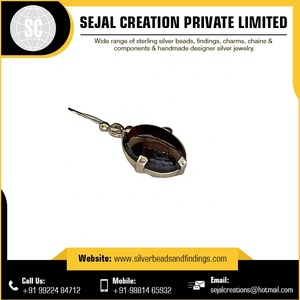 Emballage personnalisé 925 Boucles d'oreilles en argent Boucles d'oreilles en pierres précieuses de l'Inde Vente en gros - Product Image 3