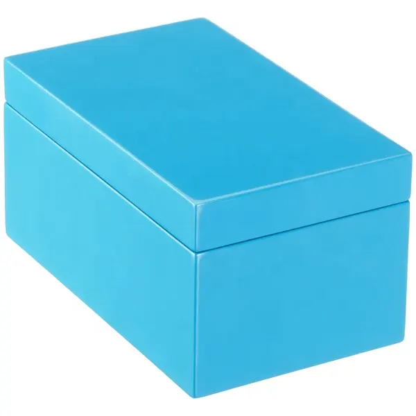 उच्च अंत गुणवत्ता वियतनाम से सबसे अच्छा बेच नीले Lacquered आयत बॉक्स