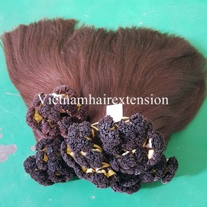 Precio de Fábrica, Cabello Remy Rubio de Venta Caliente, Punta Plana, 100% Cabello Virgen Vietnamita, Liso Sedoso, Pre-Adherido - Product Image 2
