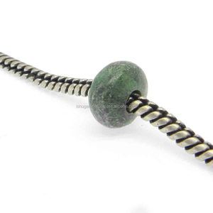 Maw-Cuentas de piedras preciosas sueltas, naturales, Sit, Smooth, agujero grande, 14x8x4,5mm, redondas - Product Image 3