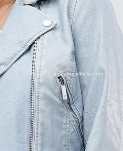 Chaqueta de motorista de ante para mujer, abrigo de piel de oveja y piel de cordero, personalizado, barato, venta al por mayor - Product Image 6