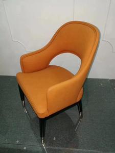 Modern Luxury Design <strong>Orange</strong> Wooden Fabric Leather <strong>Dining</strong> <strong>Chair</strong> <strong>Dining</strong> Room Furniture - Product Image 2
