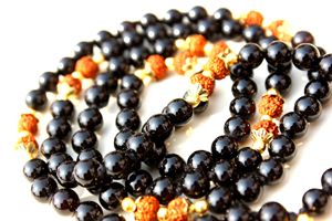 ลูกปัดภาวนา108นิลรุทรักษะของผู้ชายขนาด6มม. ประดับด้วยสร้อยคอพู่ไหมต่างหูแฟชั่นโยคะโซ่ - Product Image 2