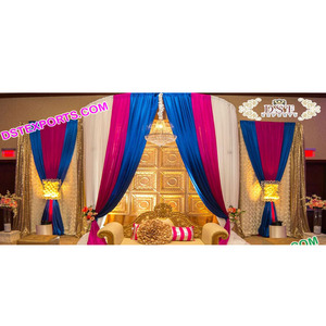 Escenario de matrimonio moderno de estilo histórico, decoración de escenarios de boda india por fabricantes de renombre - Product Image 1