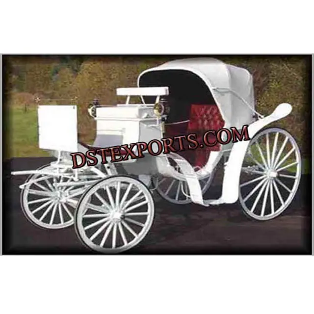 Two Seater Victoria Carriage Royal Family White Carriage Elegant Victoria Horse Drawn Carriages Manufacturer