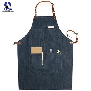 Venta al por mayor profesional Jeans babero corte de pelo delantal impermeable personalizado peluquero cocina salón accesorios para Chefs - Product Image 1