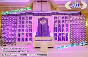 ตกแต่งเวทีงานแต่งงานด้วยฉากหลังสีทอง แผงไฟเบอร์ ตกแต่งเวทีงานแต่งงาน ออสเตรเลีย ตกแต่งงานอีเว้นท์ - Product Image 3