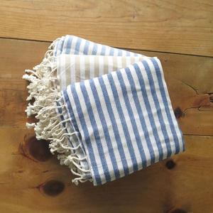 100% algodón Jacquard tejido Fouta toallas patrón de rayas hilo teñido flecos de doble cara desechable baño playa Hotel comprimido - Product Image 1