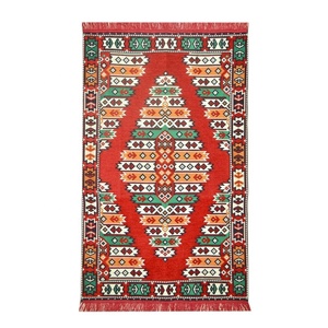 Alfombra Oriental Auténtica de Anatolia con Patrón Urgup, Color Rojo - Product Image 3