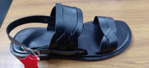 Etiquetas de marca de alta calidad, sandalias de soporte de arco plano de cuero Original para hombre, gancho de correa ajustable de estilo moderno, Bangladesh - Product Image 3