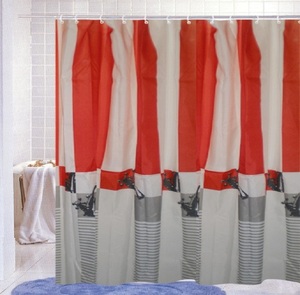 Customized Size Polyester White Waterproof Shower Curtain Modern Pcs Shower Curtain Manufacturer in India - Product Image 4