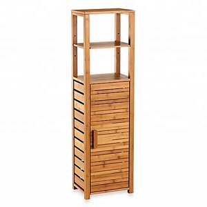 Mueble de baño de madera de acacia maciza, caninet alto, individual, estante de baño - Product Image 1