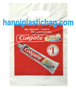 Custom printed die cut handle plastic bag - best price - Product Image 5