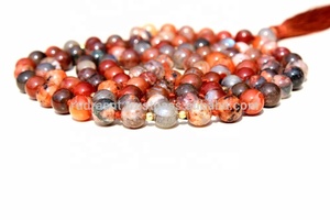 Colgante de ágata de fuego Natural hecho a mano, 108 cuentas - Product Image 3