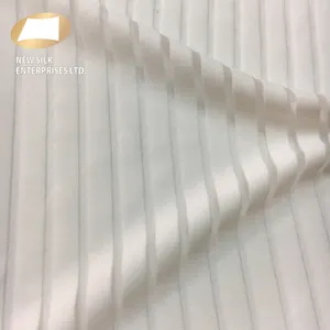 Jacquard Fabric White Nylon Spandex Mono Filament Stripe Jacquard Mesh Fabric For Decoration