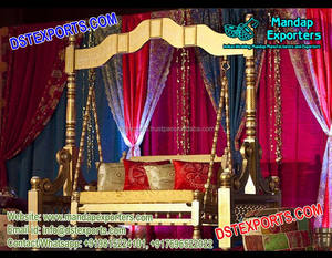 Acheter Classy Swing pour la scène de mariage Fait à la main en bois de laiton Swing Indian Wedding Swing Jhula ManufacturerUK - Product Image 4