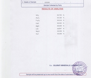 ทรายซิลิกาควอตซ์พรีเมียมสีขาวพิเศษ เนื้อละเอียด ใช้ในอุตสาหกรรม เกรด A - Product Image 2