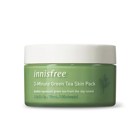 Koreanische Hautpflege INNISFREE 3-Minute Grün Tee Haut Pack 70ml