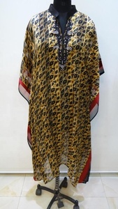 Cotton Beautiful Paisley Printed Caftan <b>Poncho</b> Handmade Indian Kaftan - Product Image 5