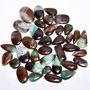 Semi Precious Natural Bio Chrysoprase Tumbled Loose Healing Gemstones Cabochon at Wholesale Price Nice Bio Chrysoprase Gemstones