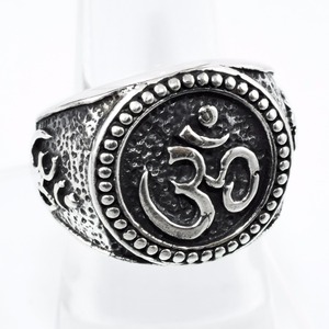 Surpasing-anillos de plata de ley 925 con forma de Om, joyería de plata con piedras preciosas - Product Image 2