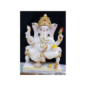 Estatua de God Ganesh, mármol - Product Image 1