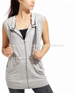 Sweat à capuche de gym personnalisé pour femmes, polaire élégant avec fermeture éclair et coton respirant, grande taille pour l'été et l'hiver, nouvelle collection - Product Image 4