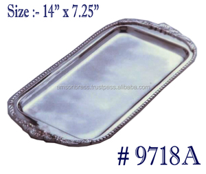 Plat carré en métal fini antique plat en aluminium plat de service en métal pour restaurant et hôtel fait à la main - Product Image 4