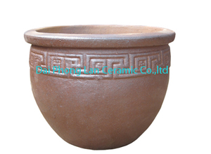 Pot géant Hanoi en argile noire, jardinière de poterie rustique - Product Image 2