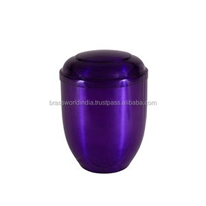 Urna Funeraria de Acero Púrpura / Urna Funeraria de Hierro Estilo Americano, Artículos Funerarios Brassworld India - Product Image 1