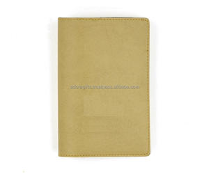 Genuino Crazy Horse cuero oro pasaporte titular cartera cubierta Tarjetero con diseño elegante - Product Image 2