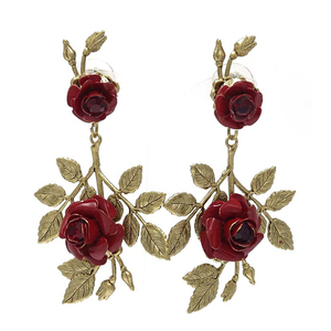 Metal Iron Red Rose Gold <b>Leaves</b> <b>Wall</b> <b>Decorative</b> <b>Wall</b> Art, Above the Bed, Living Room, Outdoor <b>Decoration</b> - Product Image 1