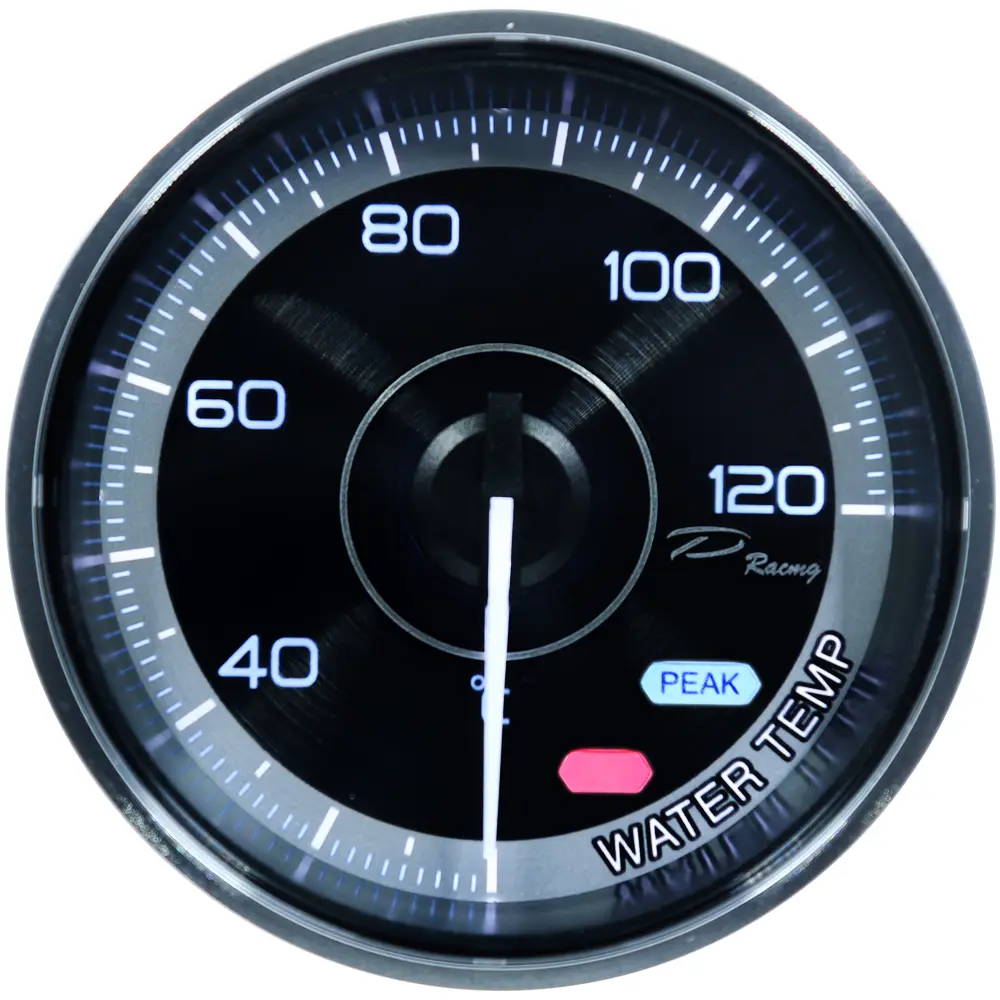 Светодиодный индикатор температуры воды с матовой металлической пластиной, 60 мм