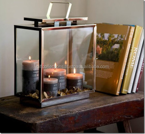 Linterna de acero inoxidable para jardín, candelabros modernos de plata para decoración de boda - Product Image 1