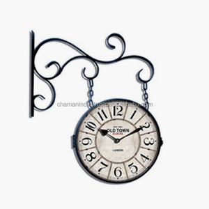 Horloge murale Vintage à deux faces, style rétro - Product Image 1