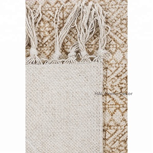 พรม Dhurrie แบบดั้งเดิมของอินเดีย,พรมปูพื้นตกแต่งพรมสำหรับห้องนั่งเล่นขายส่งและพรมปูพื้น - Product Image 2