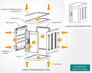 Three Tier Nine Large Size ABS Plastic Locker Cabinet - Product Image 1
