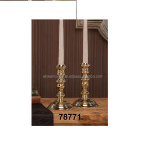 Candelabros de aluminio redondos dorados con estilo directo de fábrica de alta calidad - Product Image 1