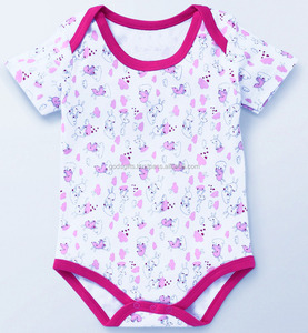 Direct Factory Sale Online OEM Design Organic Bamboo Cotton Short Sleeve <b>Baby</b> Infant Romper Bodysuit Snap Button Closure Tirupur - Product Image 3