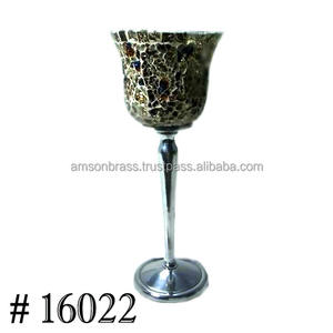 Grand support en métal et verre Gobelet Bougeoir - Product Image 3