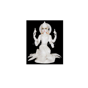 Statue de Laxmi Maa en marbre blanc - Product Image 1