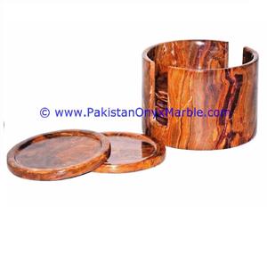 Juegos de posavasos de ónix Decoración de piedra de varios estilos marrón para el hogar Tallado y pulido para regalos Proveedor mayorista - Product Image 2