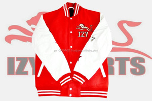 Chaqueta Varsity Letterman de piel auténtica de alta calidad, cuerpo de lana/chaqueta de béisbol - Product Image 2