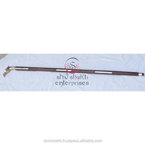 ไม้เท้าเดินไม้หัวนกอินทรีวินเทจปรับได้สองพับไม้เท้าเดินป่าพับได้ - Product Image 2