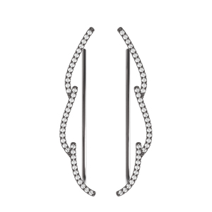 Fashionable 925 Sterling Silver Pave Diamond Design Ear <b>Cuff</b> Manufacturer - Product Image 1