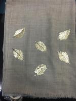 Écharpe en laine mélangée pour femme avec bordure en dentelle et sequins, respirante, à volants, taille personnalisée, longueur moyenne