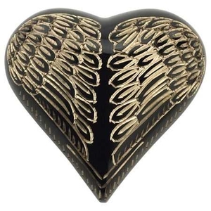 Urna Funeraria de Metal con Forma de Corazón y Rosa Dorada Grabada, para Cenizas Humanas, Estilo Americano/Europeo - Product Image 2