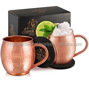 แก้วทองแดง16 Oz สำหรับมอสโก Mules ผู้ผลิตแก้ว100% ทองแดงตอกบริสุทธิ์ - Product Image 6